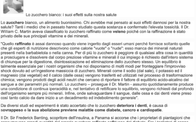 Zucchero bianco: dolce veleno.