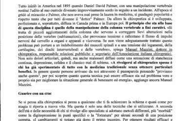 Chiropratica: le mani che curano