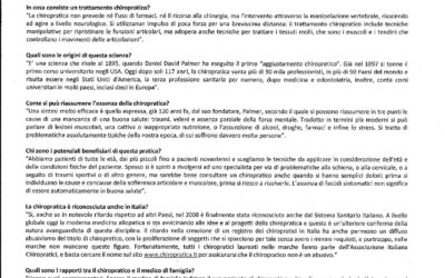 Rimettersi con la chiropratica