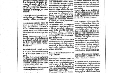 Incidenti stradali e Chiropratica