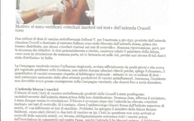 Allarme vaccini ritirati