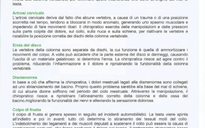 Benefici della Chiropratica