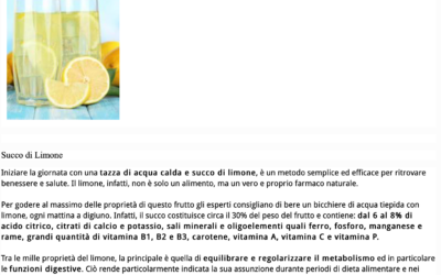 Succo di limone: un sorprendente toccasana