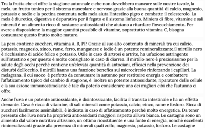 Frutta e verdura d’autunno